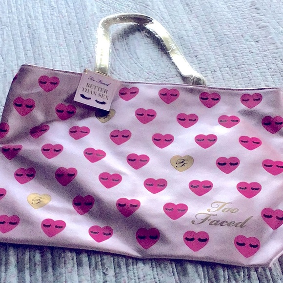 Too Faced Better Than Sex handbag with linen pocket inside new with tags - Picture 1 of 2